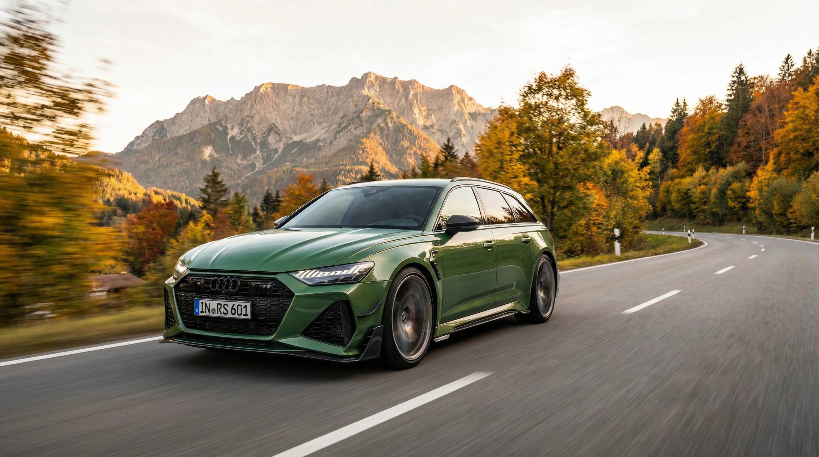 黄色仓库旅行车山路视频